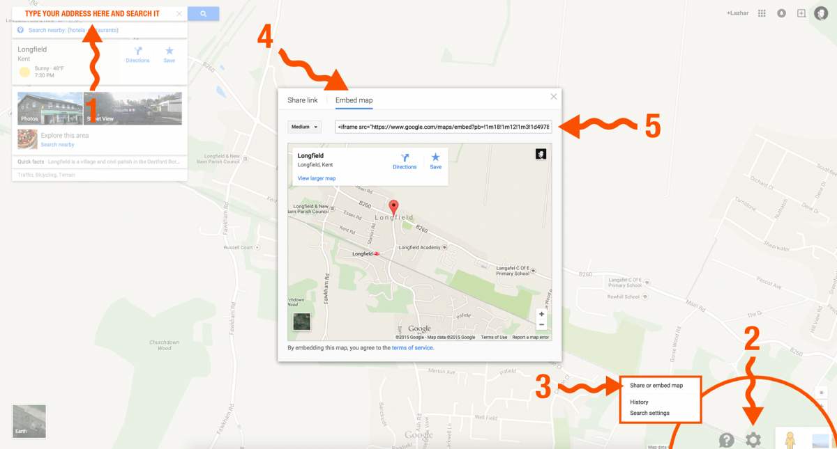 Embed Google Maps To Website