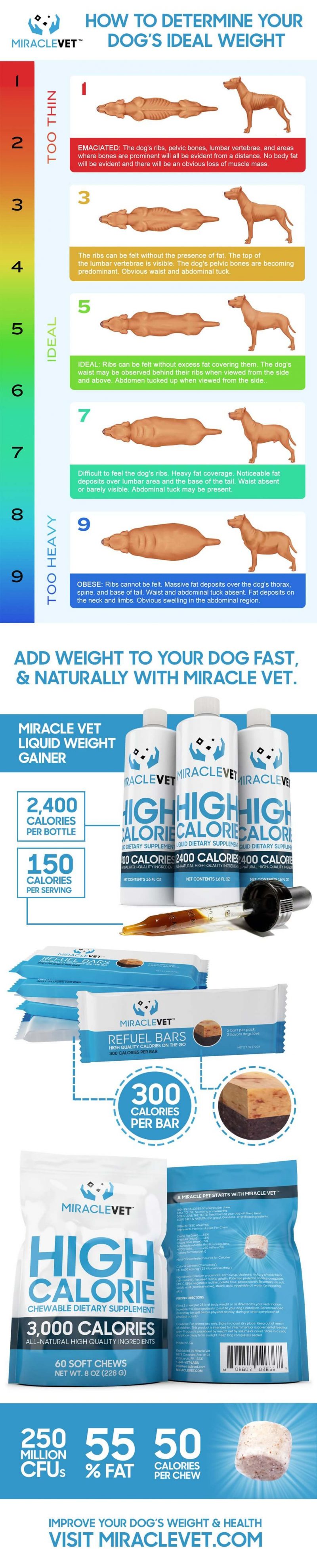 dog weight chart determine miraclevet