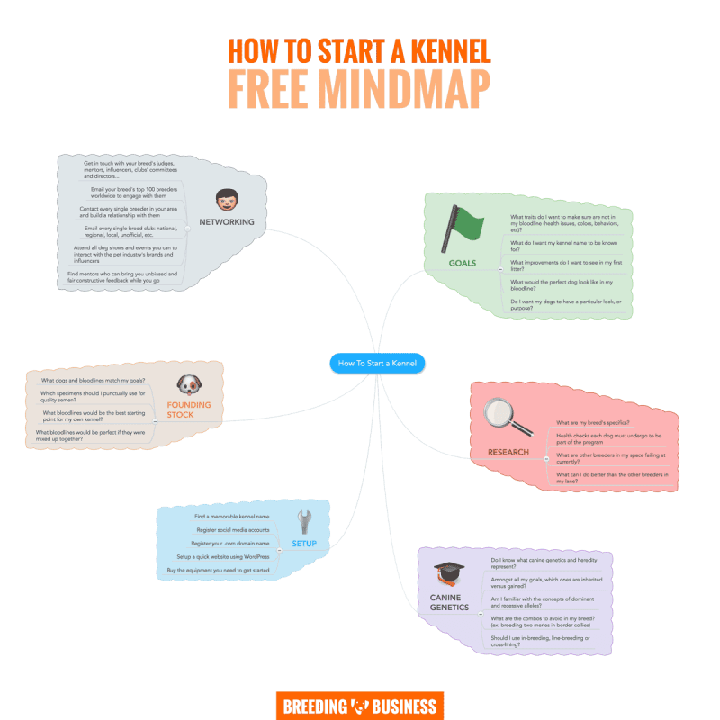 how to start a kennel (mindmap)