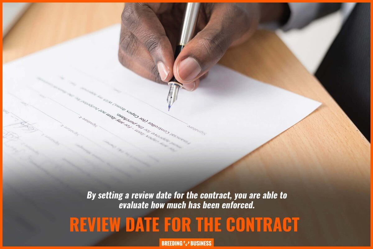 review date for the contract